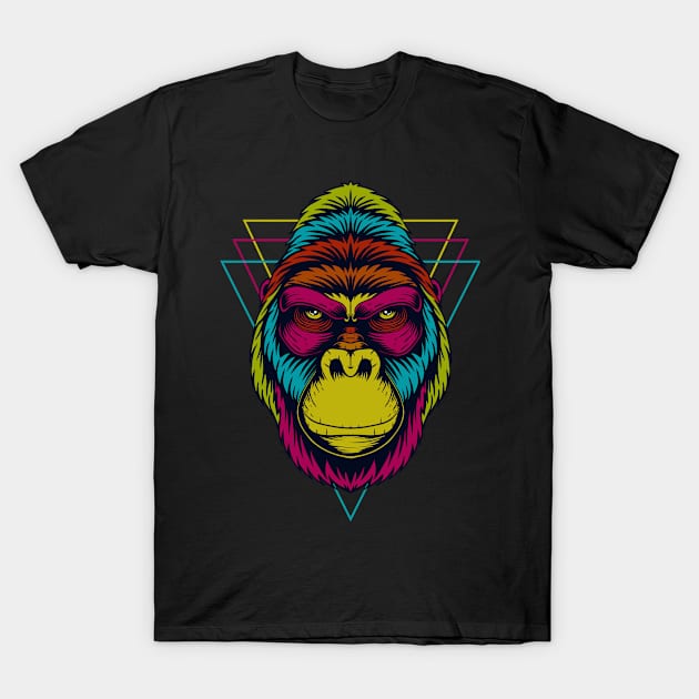 Colorful monkey T-Shirt by Maxs
